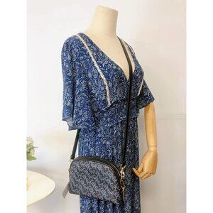 Coach CF343 Madi Crossbody With Coach Monogram Print IN Navy